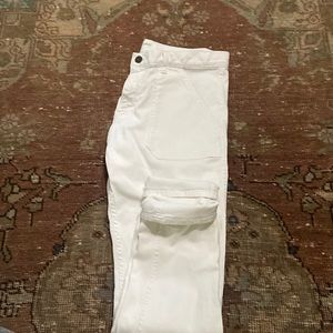 Ba&sh white cotton pants straight leg size 27